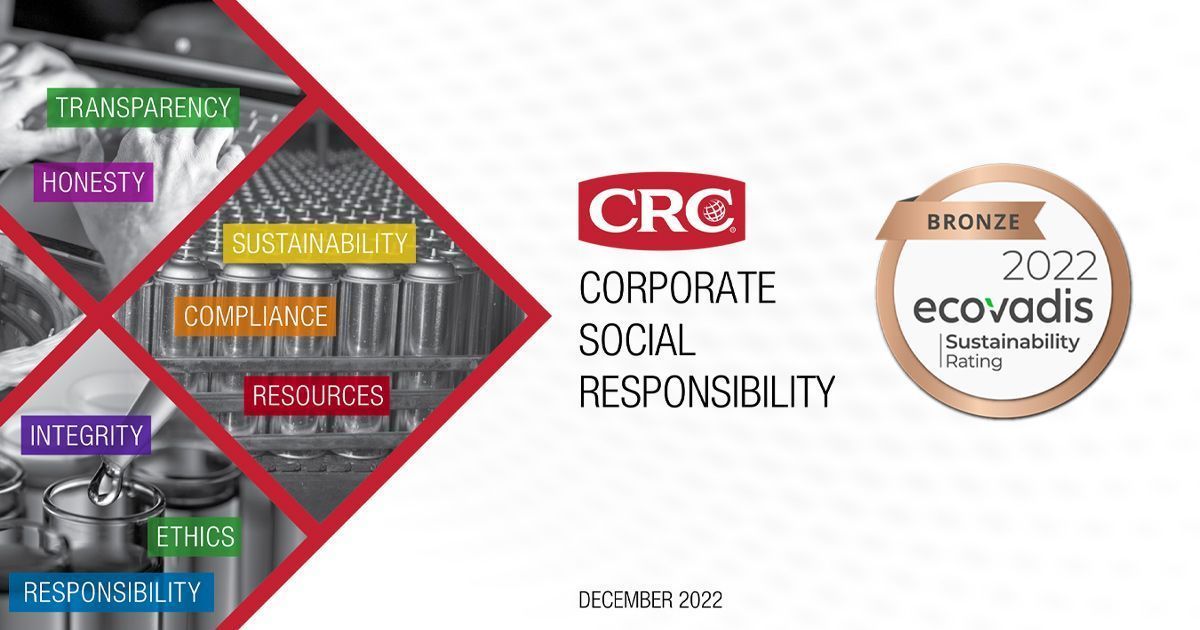 CRC Industries Annonce Son Rapport Sur la RSE et Obtient la Medaille EcoVadis