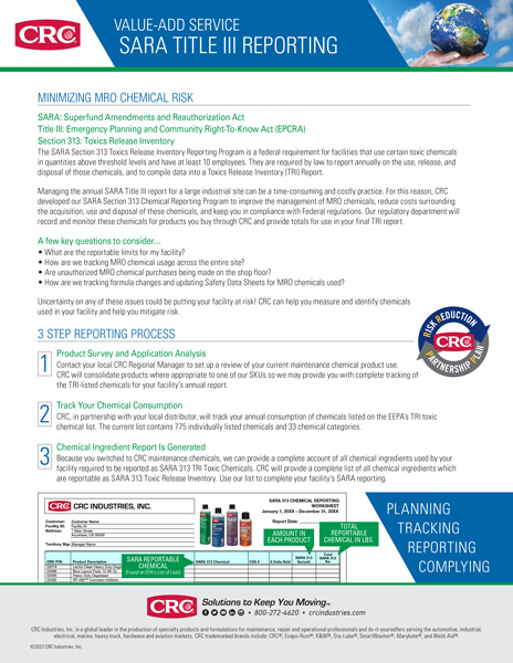 Value Added Service SARA Title III Reporting