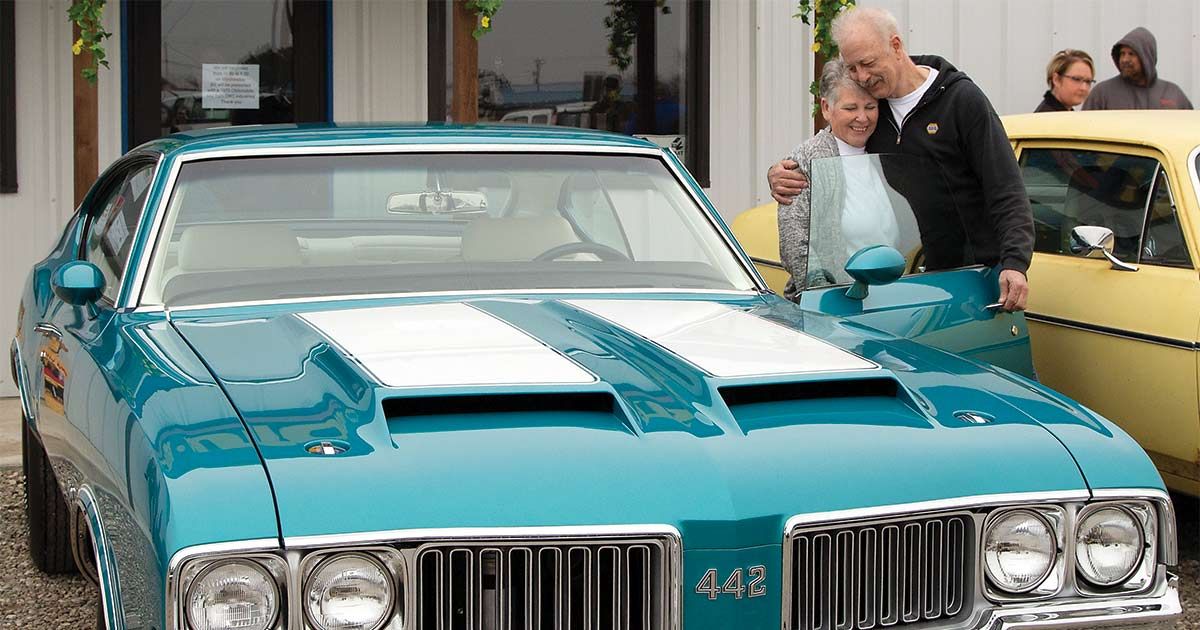 CRC Industries Awards a Restored 1970 Oldsmobile 442 to Lucky NAPA Auto Parts Winner