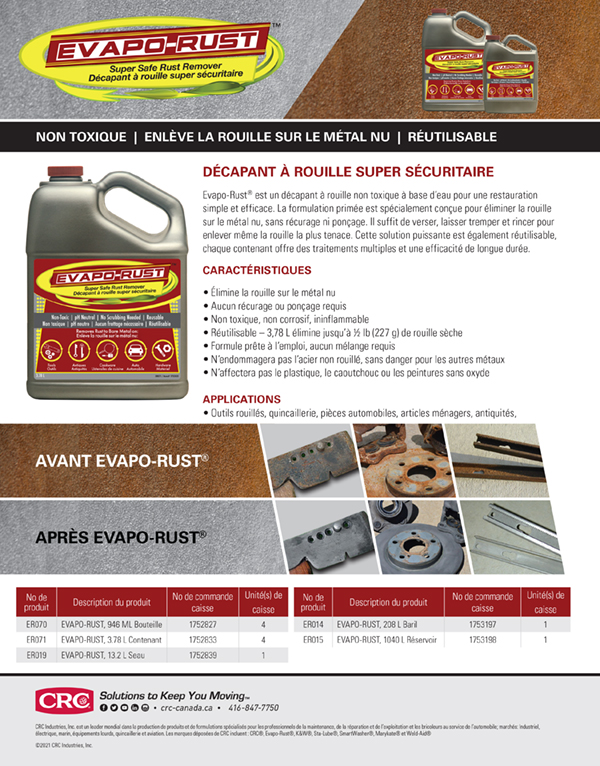 2024 Evapo-Rust Sell Sheet FRENCH