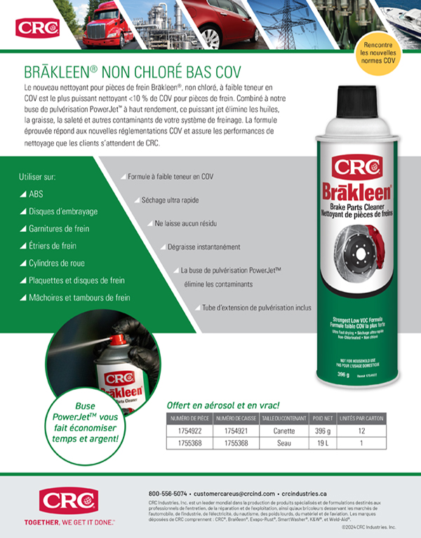 2024 Low VOC Brakleen FRENCH