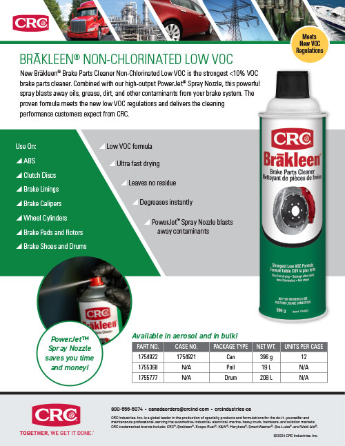 2024 Low VOC Brakleen Sell Sheet