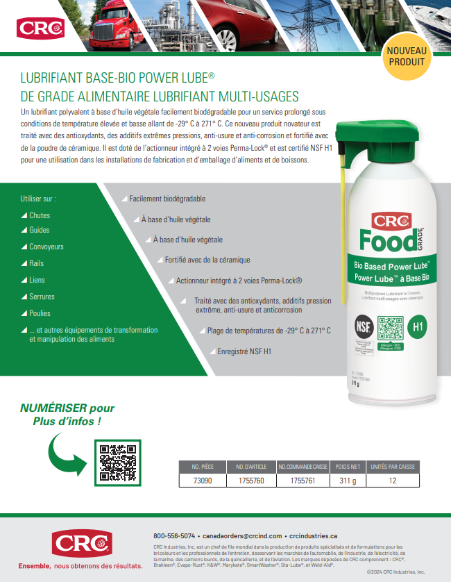 2025 Food Grade Bio-Based Power Lube FRENCH