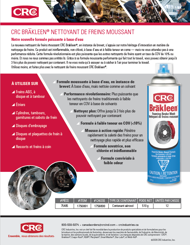 2026 Foaming Brake Wash FRENCH
