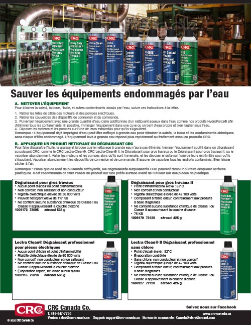 Sauver le èquipments endommagès par l'eau